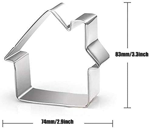 3.5 Inch House Biscuit Cookie Cutter, Stainless Steel