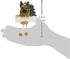Hand Painted German Shepherd Ornament with Unique "Dangling Legs" - Easily Personalized Christmas Ornament