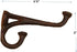 Midwest Craft House 8 Rustic Cast Iron Coat Hat Wall Hooks for School, Farm, Towel, Bath, Kitchen