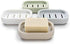 Plastic Soap Dish Container, Keeps Soap Dry, Easy Cleaning, White