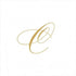 Entertaining with Caspari White Pearl Cocktail Napkins, Monogram C, Pack of 30 (2900CG.C)
