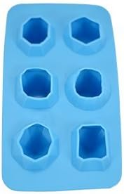 Fairly Odd Novelties Jewels Diamond Gem Ice Cube Tray Mold, Blue Rubber, Flexible Shape, One Size