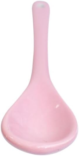 10 Pcs Pink Porcelain Egg Spoons, Ceramic Spoons 4.7 Inch for Coffee Dessert Yogurt Tea