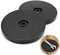 Jersvims 2Pcs 6 Inch Black Acrylic Turntable Platter, Round Rotating Organizer for Kitchen Pantry Cabinet