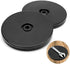 Jersvims 2Pcs 6 Inch Black Acrylic Turntable Platter, Round Rotating Organizer for Kitchen Pantry Cabinet