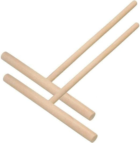 2 Pcs Wooden Crepe Maker, Pancake Batter Spreader Stick, Kitchen Cooking Utensils for Restaurant Canteen Supplies