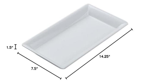 American Metalcraft MEL19 Endurance Melamine Rectangular Platter - 14.25" x 7.5"