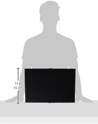 Update International BSM-1218BK Rubber Bar Service Mat, 18" x 12"