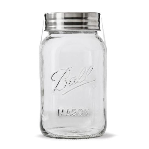 Ball Mason Regular Mouth Jars with Lids and Bands, Set of 4, Two 32oz + Two 16oz Jars
