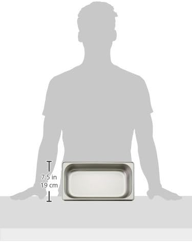 Winco 1/3 Size Pan, 2-1/2-Inch, Stainless Steel by Winco