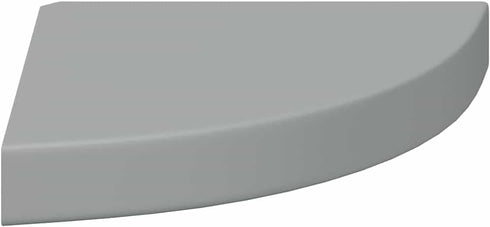 9.8"x9.8"x1.5" vidaXL Floating Corner Shelf, Gray, Honeycomb MDF and Metal Construction, Invisible Mounting System