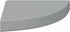 9.8"x9.8"x1.5" vidaXL Floating Corner Shelf, Gray, Honeycomb MDF and Metal Construction, Invisible Mounting System