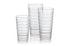 G.E.T. SW-1516-CL Orbis Shatterproof Opaque Striped Plastic Tumbler - 16 Ounce, Clear (Set of 12)