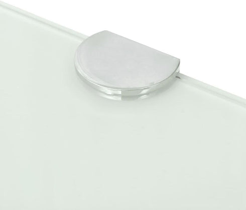 9.8 9.8 vidaXL Corner Shelf White Tempered Glass in x in Wall Mounting