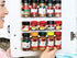 Spice Clip Strips for Cabinet Doors - Organizer for 15 Spice Jars with 3M Adhesive Gripper Clips
