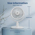4 Inch Strong Desk Fan, 4 Speeds, Quiet, 310 Rotation, Detachable, Lightweight, Easy to Clean, Mini USB Fan for Home,
