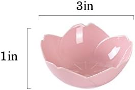 Chic Glossy Sakura Shaped Sauce Dish Sushi Dipping Bowls Appetizer Plates Porcelain Serving Dish Seasoning Dish 3'' by SOCOSY