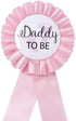 Armear Pink Baby Shower Sash for Mom To Be, Daddy To Be Badge, Baby Boy Shower Decorations, Girl Gender Reveal