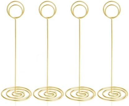 Table Number Holders 10Pcs - 8.75 Inch Tall Place Card Holders for Wedding Party Graduation Reception (Gold)
