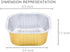 KEISEN square 4 2/5" Disposable Aluminum Foil Cups, 300ml for Muffin Cupcake Baking, 24/PK
