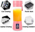 Portable Blender, USB Rechargeable Personal Fruit Blender, Mini Smoothie Blender (Pink)