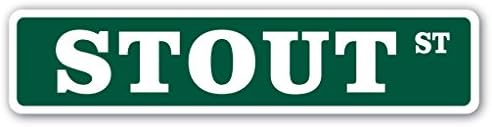 Stout Street Sign Dark Beer Craft Brewery Flavored | Indoor/Outdoor | 36" Wide