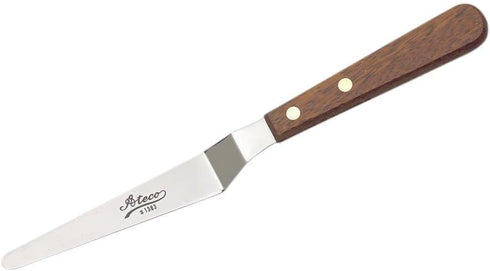 HIC Kitchen Ateco 1383 Offset Icing Spatula, 5" Wood Handle