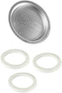 Univen 2.5" (64mm) Espresso Filter and Gasket Seals for Bialetti 6 Cup Aluminum Espresso Makers