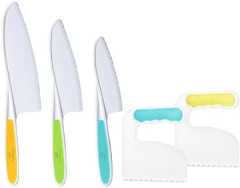 TOVLA JR. Kids' Cutting Set: Montessori Safe Kitchen Knives for Cooking, Toddler Kitchen Safety