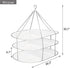 Looca 3-Tier Folded Mesh Clothes Hanging Dryer Sweater Drying Rack 30.3" L x 24.5" W x 30.7" H