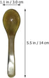Uonlytech 5Pcs Buffalo Horn Caviar Spoons, Small Dessert Spoons Ox Horn Coffee Spoons Dinner Serving Spoon for Kitchen Flatware Supplies Coffee Spoon