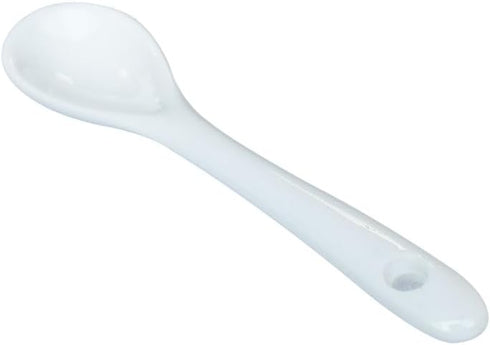 Albedel 6 4.7 inch White pcs Porcelain Egg Spoons Ceramic Spoons Coffee Dessert Yogurt Tea Milky Tea