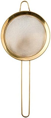 Stainless Steel Fine Mesh Oil Strainer, Golden Flour Sifter, Baking Tools, Medium Size
