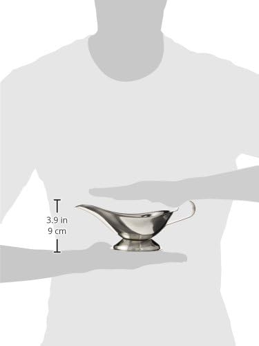 Winco Gravy Boat, Medium, 10-Ounce, Stainless Steel