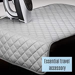 Ironing Pad Mat, Portable Travel Ironing Blanket, 100% Cotton Quilted Cover for Washer Dryer Table Top