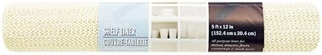 Non-Skid Grip Shelf Liner, Non-Slip Liner for Drawer and Cabinet Shelves, 12" X 60" White