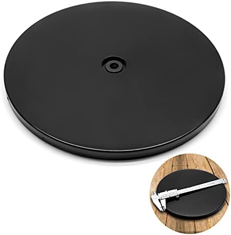 Jersvimc Jersvims 8 Inch Acrylic Turntable Platter, Black Turntable Organizer Round Rotating Plate