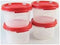 Tupperware Modular Mates Set of 4 Sheer #1 Rounds, 7 oz. Capacity Each with Liquid Airtight Seals