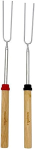 Nexgrill Extendable Grill Fork Roasting Stick, 2-Pack, Dual Fork for BBQs, Tailgating, Camping, Outdoor Cooking,