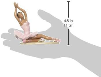 20903 African American Ballerina in Pink Dress, 4 3/4" H