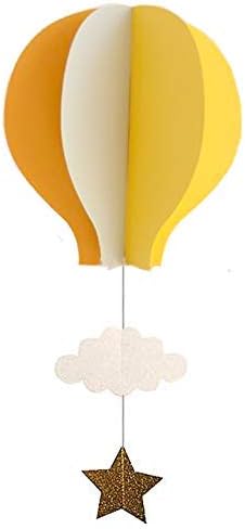 AZOWA Large Size Orange Hot Air Balloon Decorations - Pack of 8