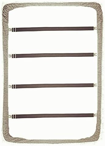 Bed Sheet Clip, Sofa Slipcover Holder, Hold the Sheets Tightly, 20" to 78", 4 Pieces, Black
