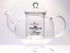 Set (40 oz.), 4 4 Tea Accessories Box With Glass Teapot Infuser, Teacups, and Saucers for Blooming & Loose Leaf Tea