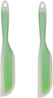 Flexible Kitchen Spatula Scraper Turner, Nonstick Silicone Knife Shaped Cooking Utensils with Nylon Core, Green (Set of
