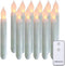 LONGSUOCHUANG Warm White Taper Candles Battery Operated with Remote Control, 12pcs Short Led