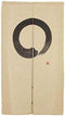Narumi Japanese Enso Noren Doorway Curtain Tapestry, Hemp Blend Twill Fabric 33.5"x59.1" from Japan
