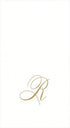 Caspari Pack of 24 White Pearl Paper Linen Guest Towels, Monogram Initial Abstract