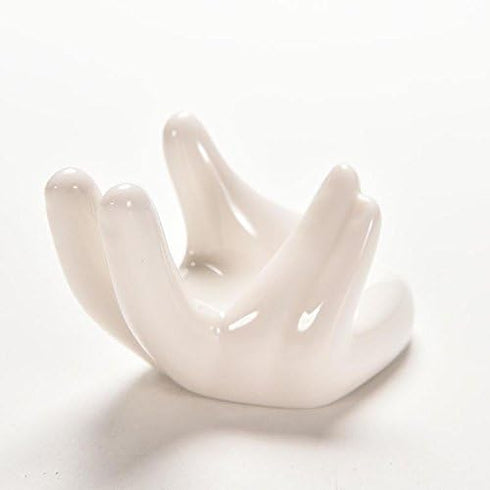 Eshylala 3 Pack Air Plants Holders Ceramic Mini Hand Shape Stand Tillandsia Holder Small Container Pot Hand Shape Small