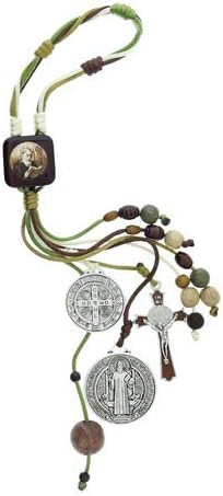 Saint Benedict Home Blessing, Features Two Saint Benedict Medals and Crucifix for Spiritual Protection