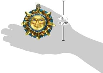 Old World Christmas Ornaments Glass Blown Fanciful Sun, Outer Space Gifts for Christmas Tree, 22034